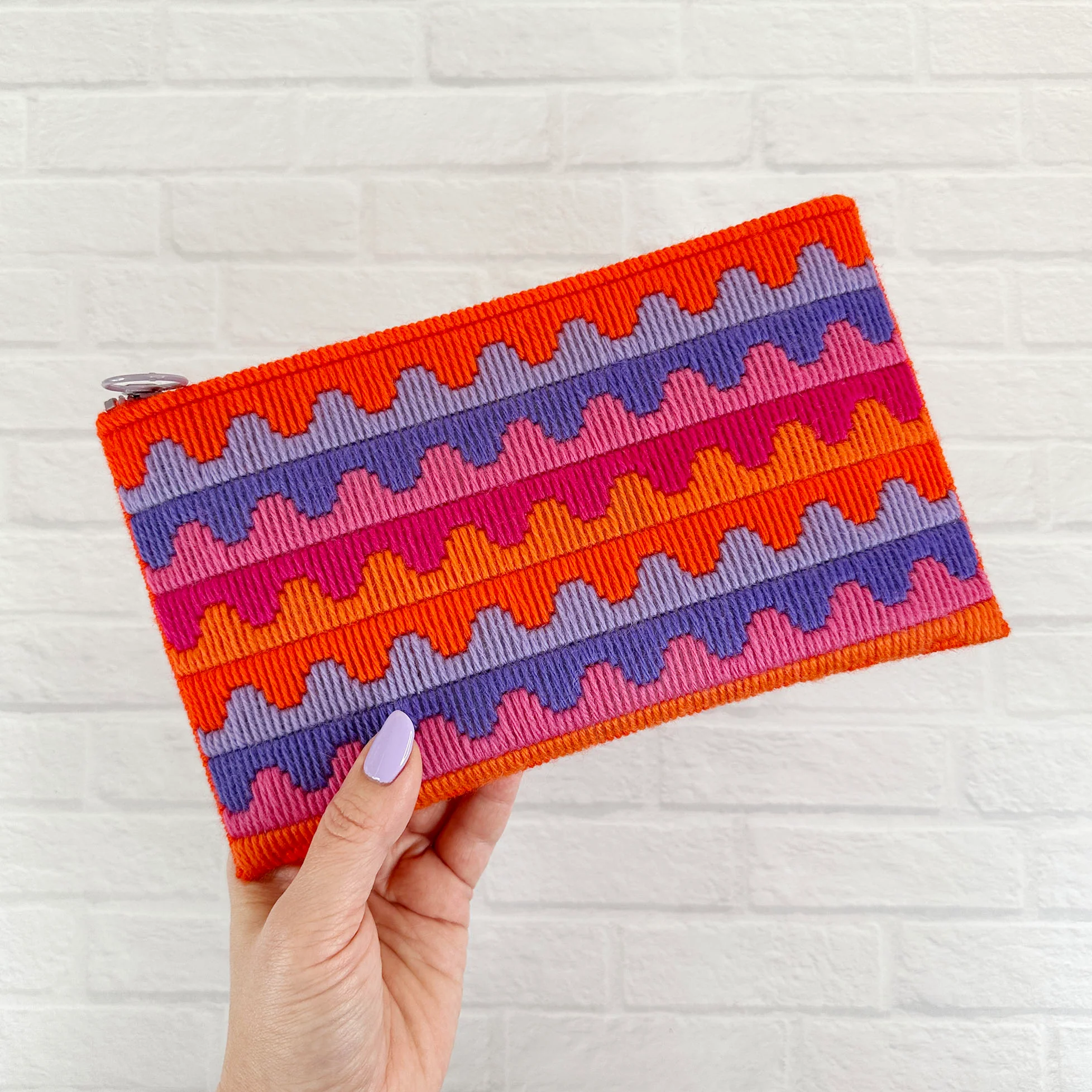 Rio Zipper Bag in Waves Digital Pattern